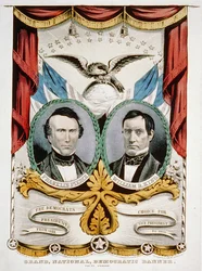 Demokratisches Präsidentschaftswahlkampfbanner, 1852
